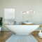 Designers Fountain Zio 36in 5-Light Polished Nickel Retro Modern Indoor Vanity Light with Etched Opal Glass Shades D270H-5B-PN - alternate 2